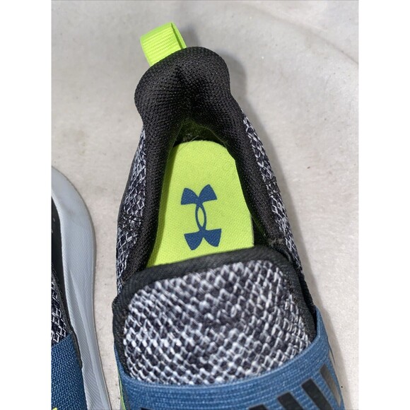 boys under armour shoes size 1 Kids Slip On Gray Sneaker Gym Run - Picture 9 of 10